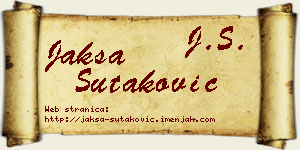 Jakša Šutaković vizit kartica